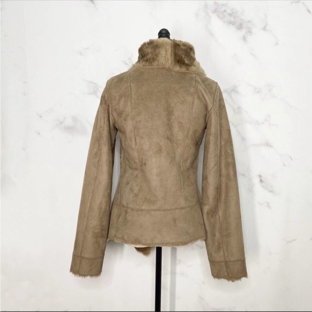 Women’s Faux Fur Suede Jacket Coat, size S - Picture 4 of 9